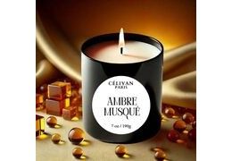 Bougie Ambre Musqué Céliyan Paris – Un Parfum Chaleureux et Envoûtant